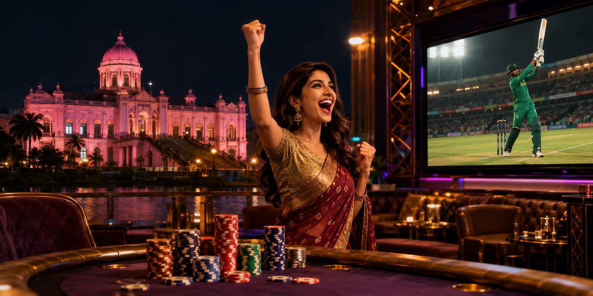 A Bangladeshi user enjoying cricket betting in Dhaka